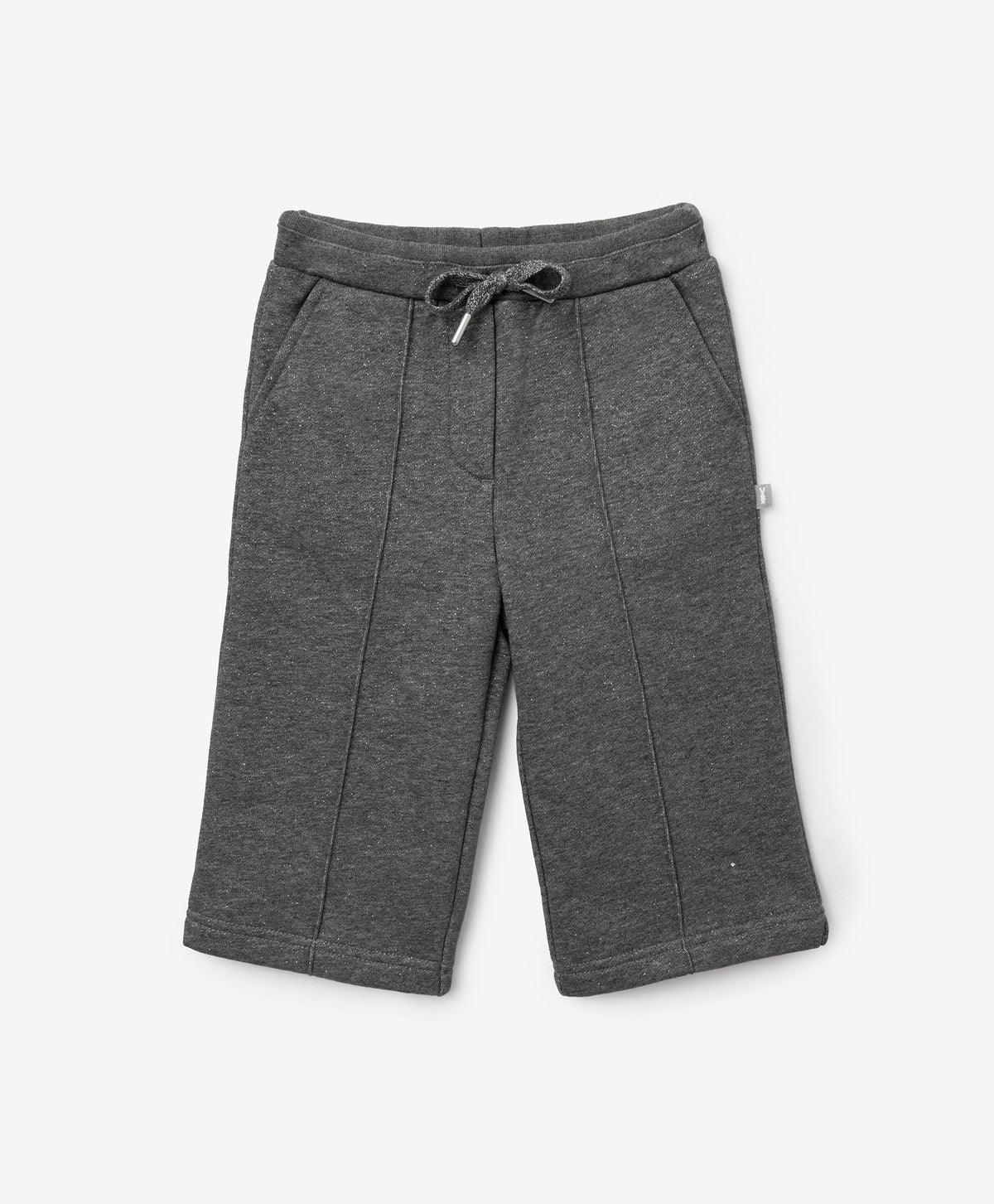 Gulliver Gray Straight-Leg Lurex Fleece Pants for Baby Girl- Melange