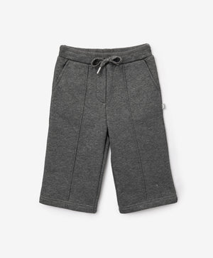 Gulliver Gray Straight-Leg Lurex Fleece Pants for Baby Girl- Melange