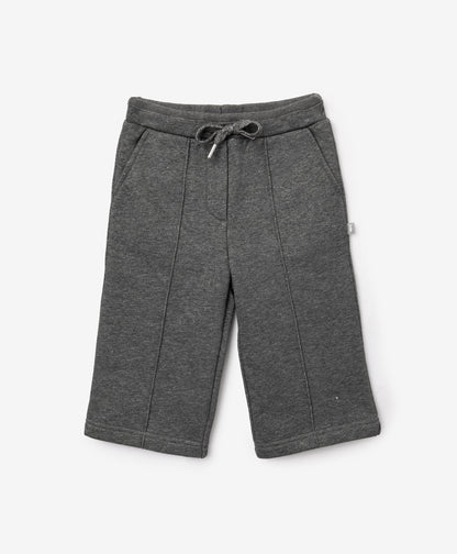 Gulliver Gray Straight-Leg Lurex Fleece Pants for Baby Girl- Melange