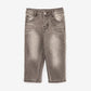 Gulliver Gray Straight-Leg Jeans with Silver Coating for Baby Girl- Melange