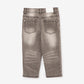 Gulliver Gray Straight-Leg Jeans with Silver Coating for Baby Girl- Melange