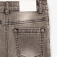 Gulliver Gray Straight-Leg Jeans with Silver Coating for Baby Girl- Melange