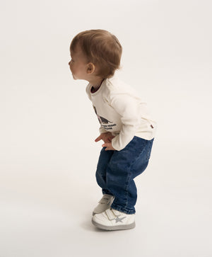 Gulliver Milky Color Long sleeve T-shirt with Print for Baby Boy-Dachshund