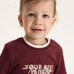 Gulliver Burgundy Layered-Effect Long-Sleeve Top for Baby Boy-Dachshund