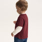 Gulliver Burgundy Layered-Effect Long-Sleeve Top for Baby Boy-Dachshund