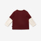 Gulliver Burgundy Layered-Effect Long-Sleeve Top for Baby Boy-Dachshund