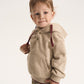 Gulliver Beige Fleece Hoodies for Baby Boy-Dachshund