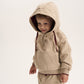 Gulliver Beige Fleece Hoodies for Baby Boy-Dachshund