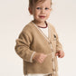Gulliver Beige Knitted Cardigan with Wool and Angora for Baby Boy-Dachshund