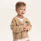 Gulliver Beige Knitted Cardigan with Wool and Angora for Baby Boy-Dachshund