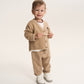 Gulliver Beige Melange Wool and Angora Jogger Pants for Baby Boy-Dachshund
