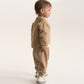 Gulliver Beige Melange Wool and Angora Jogger Pants for Baby Boy-Dachshund