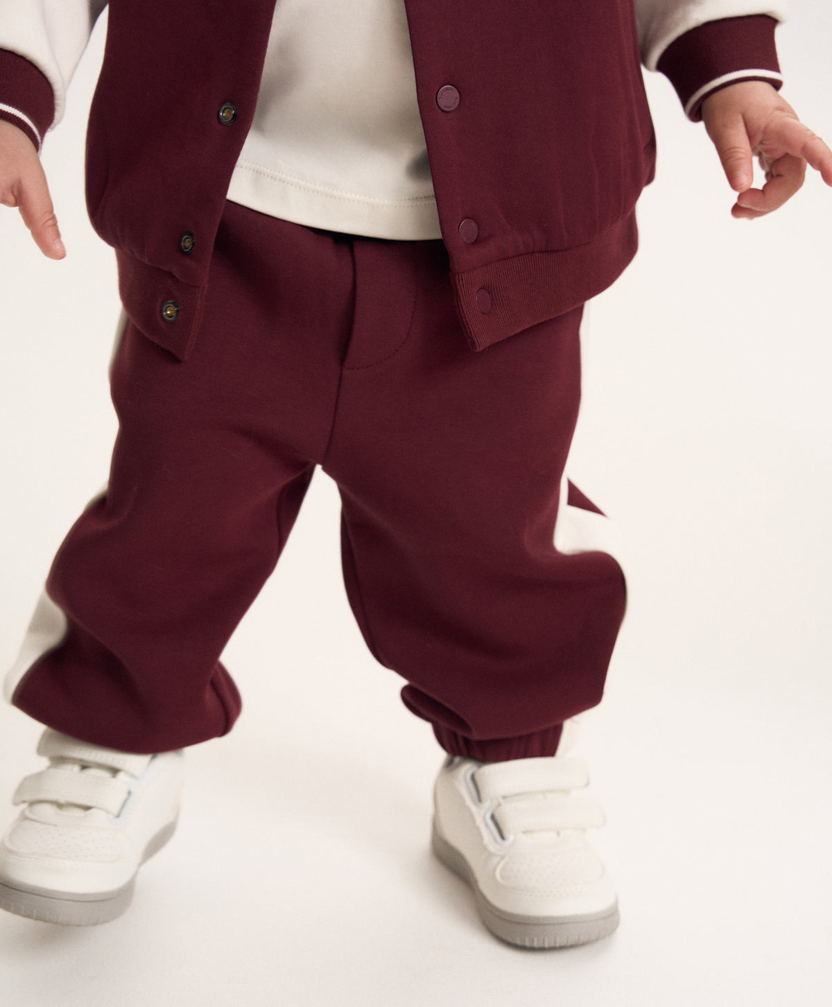 Gulliver Burgundy Knitted Jogger Pants with Elastic Waistband for Baby Boy-Dachshund