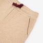 Gulliver Beige Fleece Jogger Pants with Elastic Waistband for Baby Boy-Dachshund