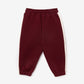 Gulliver Burgundy Knitted Jogger Pants with Elastic Waistband for Baby Boy-Dachshund