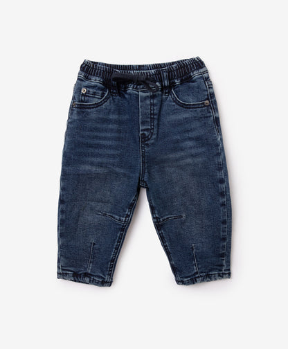 Gulliver Boys’ Blue Jeans with Knitted Lining for Baby Boy-Dachshund