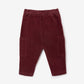 Gulliver Burgundy Micro-Corduroy Pants with Elastic Waistband for Baby Boy-Dachshund