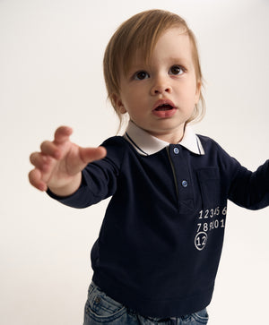 Gulliver Blue Long-Sleeve Polo Shirt for Baby Boy-Dreamer