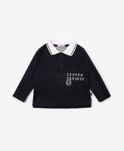 Gulliver Blue Long-Sleeve Polo Shirt for Baby Boy-Dreamer