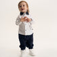 Gulliver White Knitted Shirt with Snap Buttons for Baby Boy-Dreamer