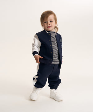 Gulliver Colorblock Zip-Up Bomber Sweatshirt for Baby Boy-Dreamer
