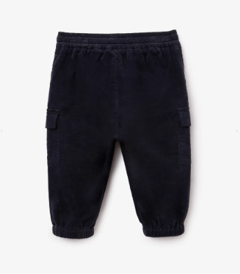 Gulliver Blue Micro-Corduroy Cargo Jogger Pants for Baby Boy-Dreamer