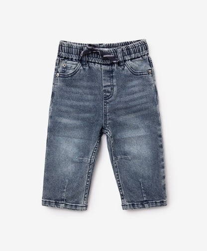 Gulliver Blue Jeans with Elastic Waistband for Baby Boy-Dreamer