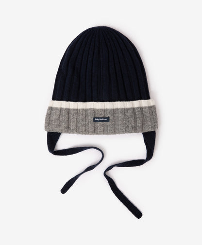 Gulliver Blue Wool Knitted Beanie with Jersey Lining for Baby Boy-Dreamer