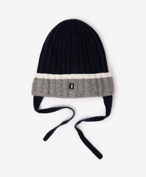 Gulliver Blue Wool Knitted Beanie with Jersey Lining for Baby Boy-Dreamer