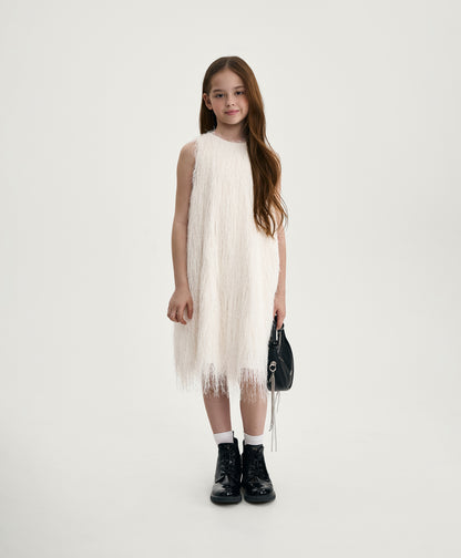Gulliver Elegant Milk-Colored Dress for Girl - Party Art Deco