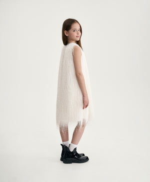 Gulliver Elegant Milk-Colored Dress for Girl - Party Art Deco