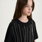 Gulliver Elegant Black T-Shirt for Girl Junior- Party Art Deco