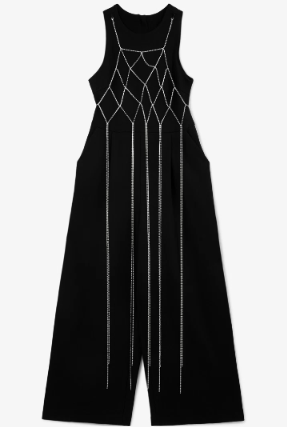 Gulliver Black Jumpsuit with Crystal Details for Girl Junior- Party Art Deco