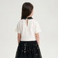 Gulliver Elegant White Blouse – for Girl Mini- Party Art Deco