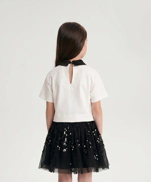 Gulliver Elegant White Blouse – for Girl Mini- Party Art Deco