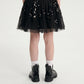 Gulliver Black Mesh Skirt with Sequins for Girl Mini- Party Art Deco