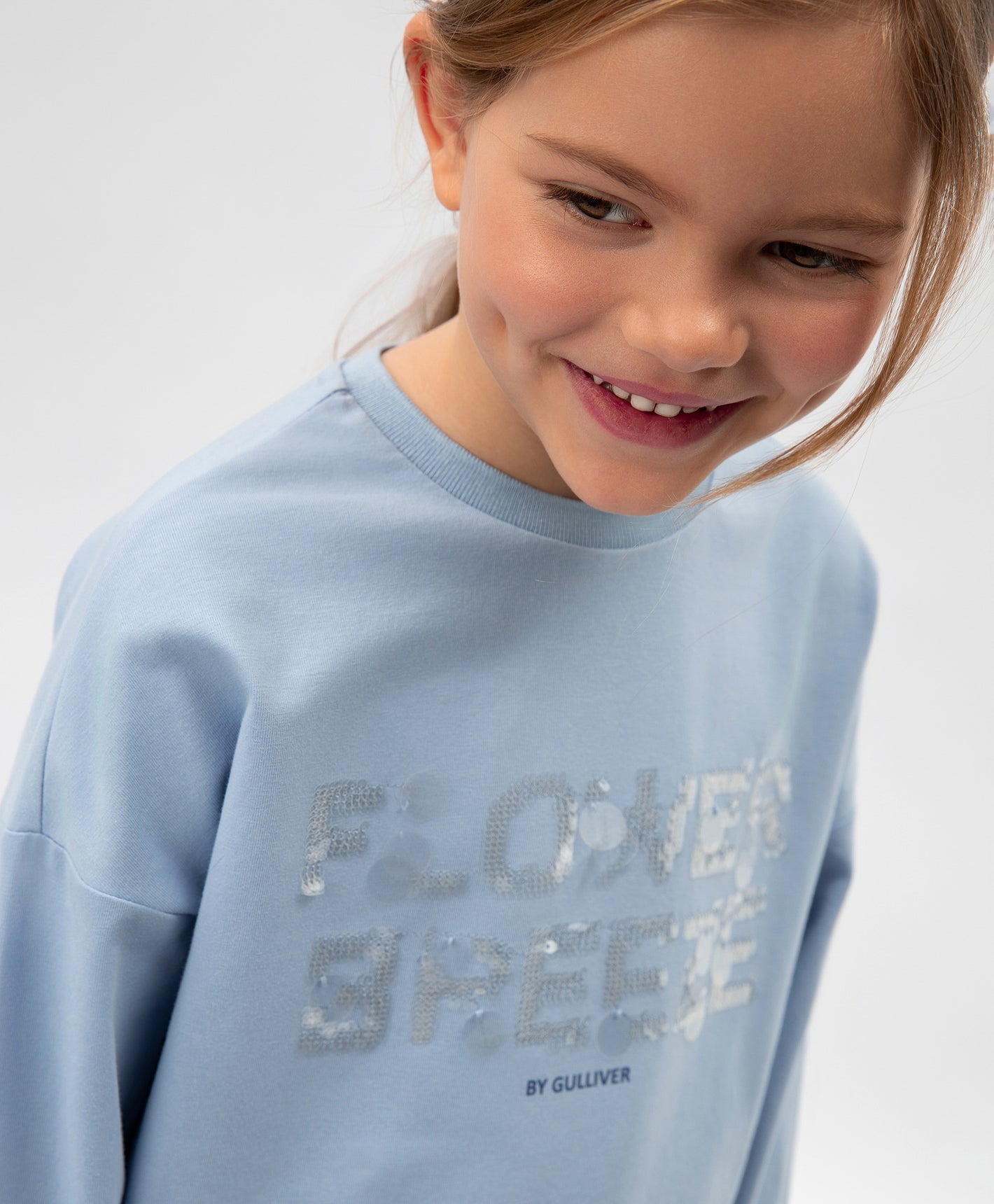 Gulliver Light Blue Long Sleeve T-Shirt for Girls - Mini