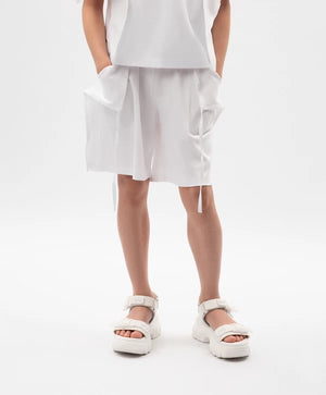 Gulliver White Shorts for Girls - Junior