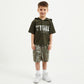 Gulliver Khaki Hooded Polo  T-Shirt for Boy Mini-Expedition