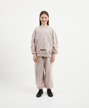 Gulliver Pink Oversized Vintage Wash Sweatshirt for Girl Junior-Ballet