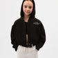 Gulliver Black Hooded Sweatshirt With Zipper for Girls - Junior