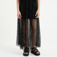 Gulliver Black Mid-Rise Maxi Mesh Skirt for Girl Junior-Ballet