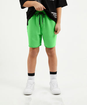 Gulliver Light Green Cotton Fleece Shorts for Boy Junior-Matrix