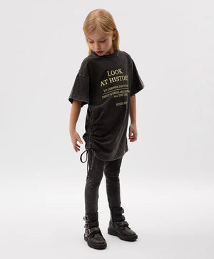 Gulliver Gray Short Sleeve Dress for Girls - Mini