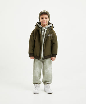 Gulliver  Khaki Hooded Bomber Jacket Boy Mini-Expedition