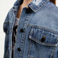 Gulliver Light Blue Denim Jacket for Girl Junior-Hot Heart