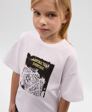 Gulliver White Short Sleeve T-Shirt for Girls - Mini