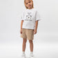 Gulliver White Short Sleeve T-shirt for girls made of organic cotton