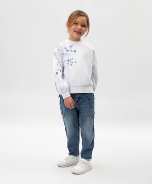 Gulliver White Sweatshirt for Girls - Mini