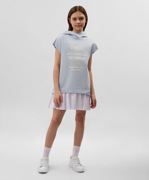 Gulliver Light Blue Short Sleeve Dress for Girls - Junior